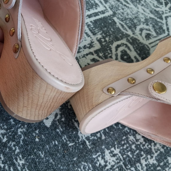 J. Crew Convertable Leather Clogs Luxury Camel/Blush Pink 7US - Picture 8 of 13